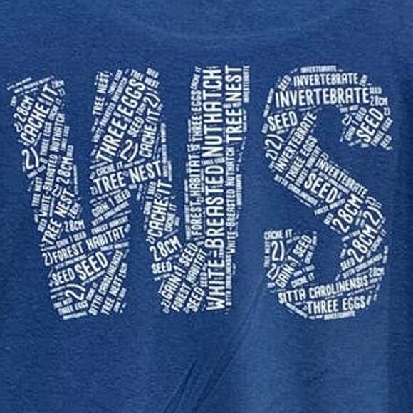 Wingspan Inspired Mens 2XL Watercolor White Breasted Nuthatch Upcycle Tee - Picture 4 of 4